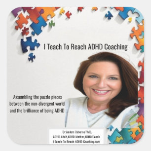 Dr. Anders Osborne PhD, ADHD Sticker Fyrkantigt Klistermärke