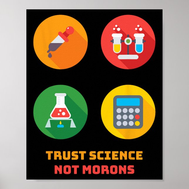 Dr. Anthony Fauci Trust Science Not Morons Retro V Poster (Framsidan)