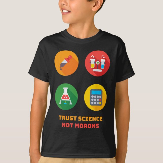 Dr. Anthony Fauci Trust Science Not Morons Retro V T Shirt (Framsida)