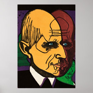 Dr Bauer - Retro Expressionist Art Print Poster