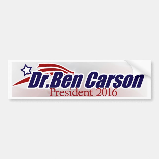 Dr. Ben Carson för presidentbildekal Bildekal (Framsidan)