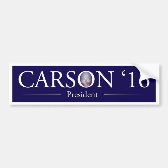 Dr. Ben Carson för presidentbildekal Bildekal (Framsidan)