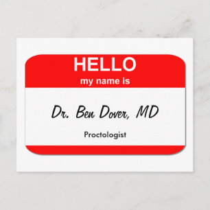 Dr Ben Dover, MD Vykort