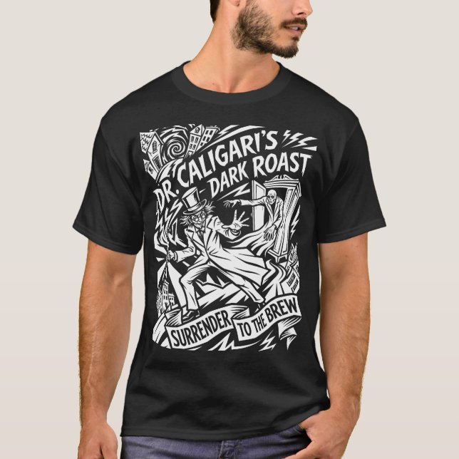 Dr. Caligaris mörka rost T Shirt (Framsida)