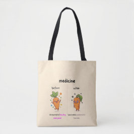  ​Dr. Carrot Before & After Medicine - tote bag  Tygkasse