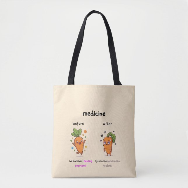  ​Dr. Carrot Before & After Medicine - tote bag  Tygkasse (Framsida)