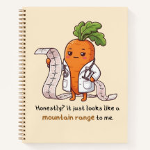 Dr. Carrot ECG Funny Medical spiral Notebook