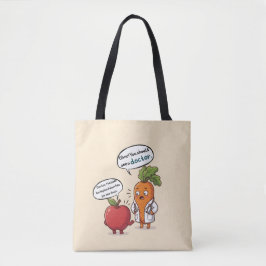 Dr. Carrot Series Funny Medical Pun Tote Bag  Tygkasse