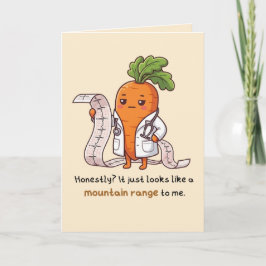 Dr. Carrot with ECG Funny Medical Greeting Card Kort