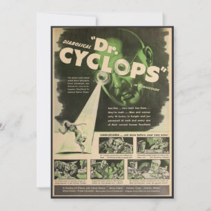 Dr. Cyclops Filmplakat Inbjudningar