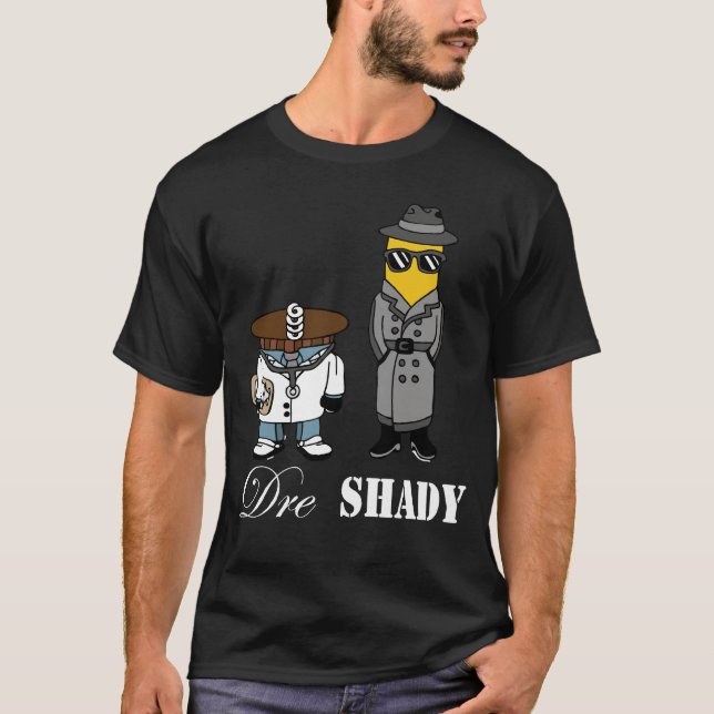 Dr. Dre & slankt skuggigt T-shirt (Framsida)