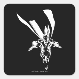Dr Fate Flies Outline Fyrkantigt Klistermärke