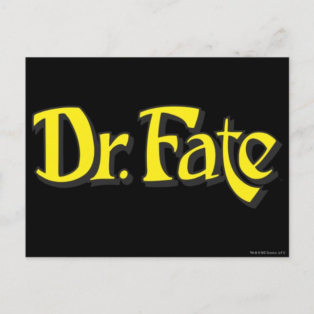 Dr. Fate Logotyp Vykort (Framsida)