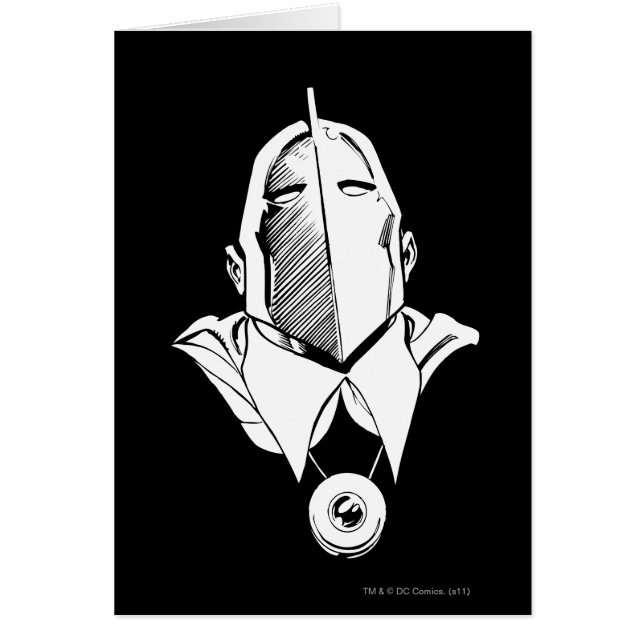 Dr Fate Mask-disposition Hälsningskort (Framsidan)