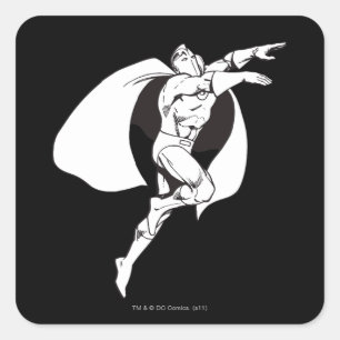 Dr Fate Soaring Outline Fyrkantigt Klistermärke
