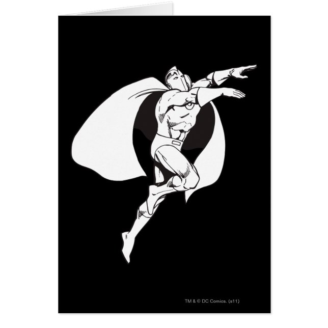 Dr Fate Soaring Outline Hälsningskort (Framsidan)