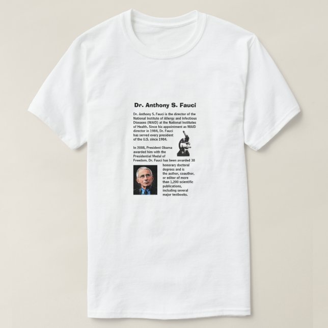 Dr Fauci, bio design, T Shirt (Design framsida)