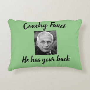 Dr Fauci, Couchy Fauci, han har din rygg, grönt Prydnadskudde