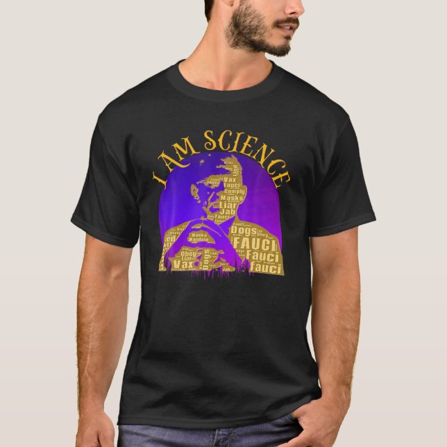 Dr Fauci jag är science Space Alien Anti Mandate A T Shirt (Framsida)