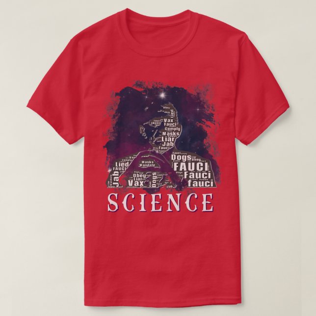 Dr Fauci jag är Science Space Alien anti Mandate A T Shirt (Design framsida)