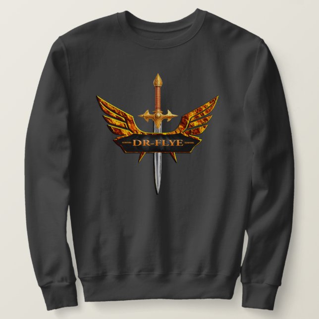 Dr Flye Logotyp T-Shirt Lång Ärmad Tröja (Design framsida)