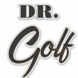 Dr Golf Funny Design for Golf Älskare Klistermärken