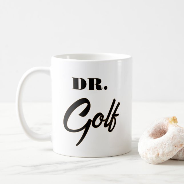 Dr. Golf Rolig Design för Golfälskare Kaffemugg (Med munk)