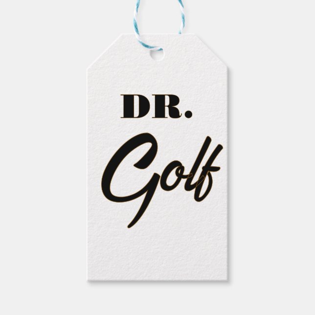 Dr. Golf Roligt Utformat för Golfälskare Presentetikett (Framsidan)