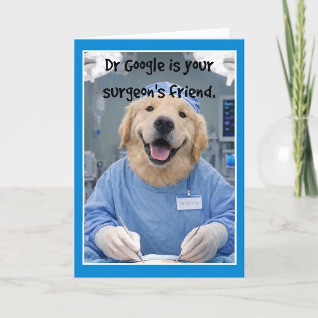 Dr Google Friend Get Well Card  SF-1 Kort (Framsida)