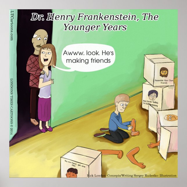 Dr Henry Frankenstein Rolig Affisch (Framsidan)
