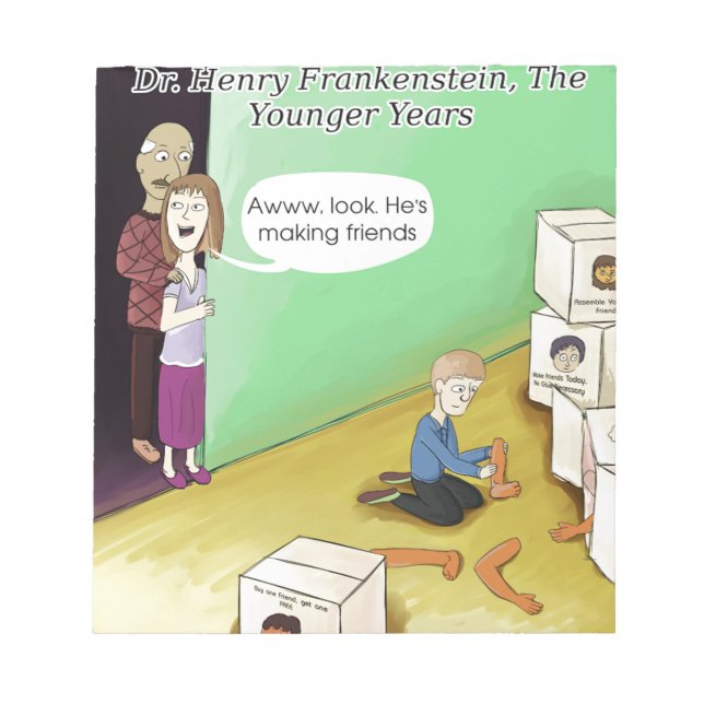 Dr Henry Frankstien Youthful Years Anteckningsblock (Framsida)