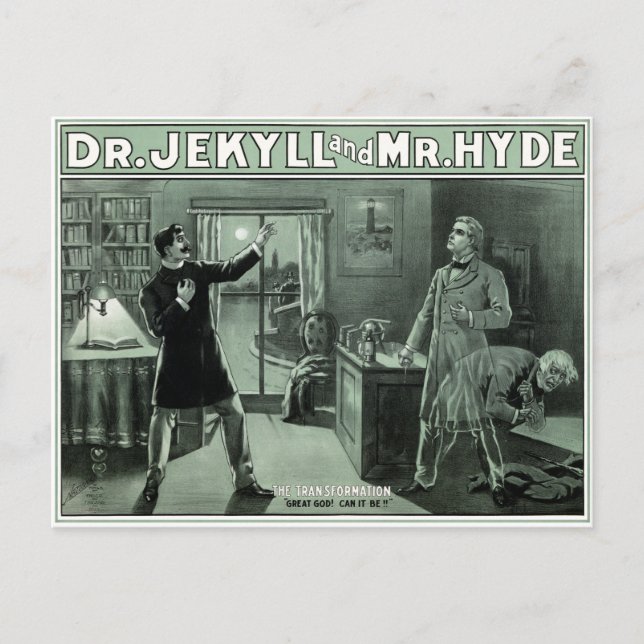 Dr Jekyll och Hyde 1880 Postcard Vykort (Framsida)