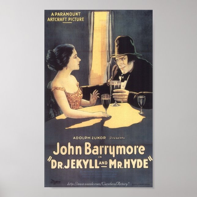 Dr Jekyll och Hyde (1920) Movie Poster (Framsidan)