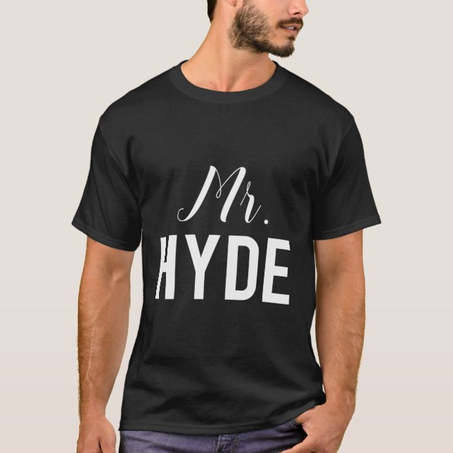 Dr Jekyll och Hyde Couple Halloween Costume - M T Shirt (Framsida)