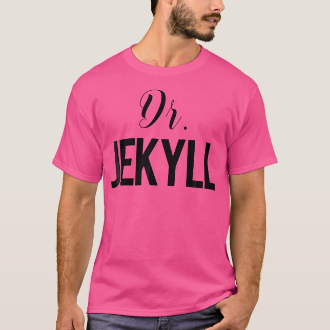 Dr Jekyll och Hyde Couple Halloween Costume T Shirt (Framsida)