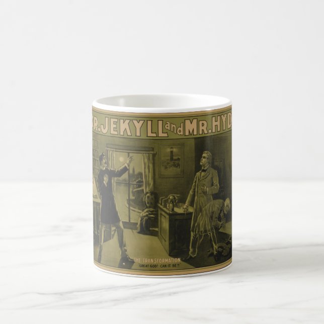 Dr Jekyll och Hyde Theatrical Poster 1880 Kaffemugg (Center)