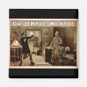 Dr Jekyll och Hyde Vintage Illustration 1880-talet Magnet