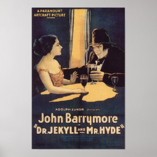 Dr Jekyll och Hyde Vintage Movie Poster
