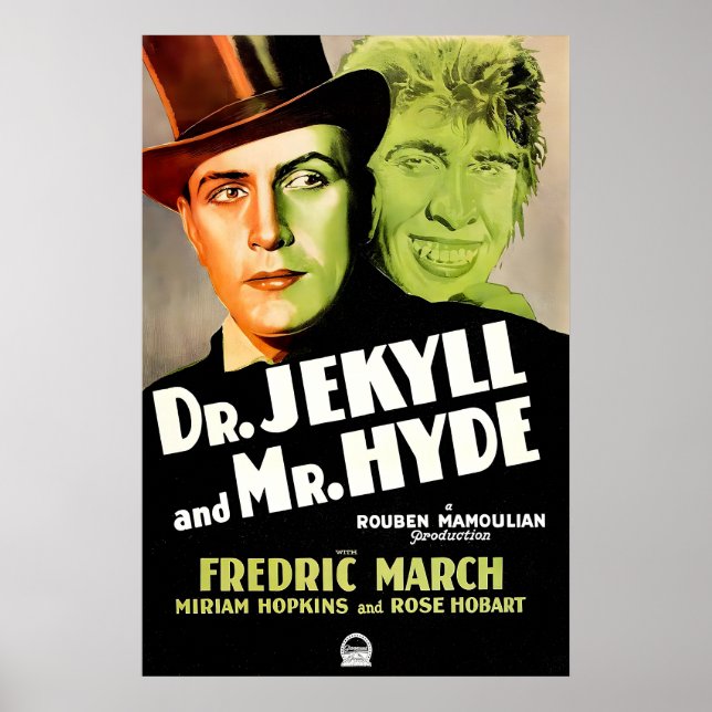 Dr. Jekyll och Mr. Hyde 1931 Film POSTER TRYCK A1 (Framsidan)