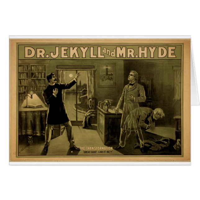 Dr.Jekyll och Mr.Hyde, 'Transformation'en Hälsningskort (Framsidan Horizontal)