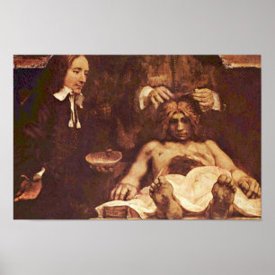 Dr Joan Deymans anatomlektioner. Efter Rembrand Poster