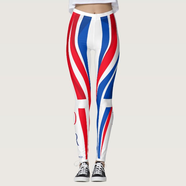 DR klassiskt färgglatt  Leggings (Framsida)