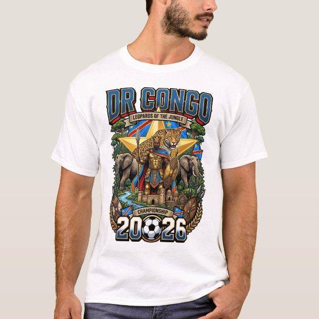 DR Kongo 2026 Fan T-Shirt (Framsida)