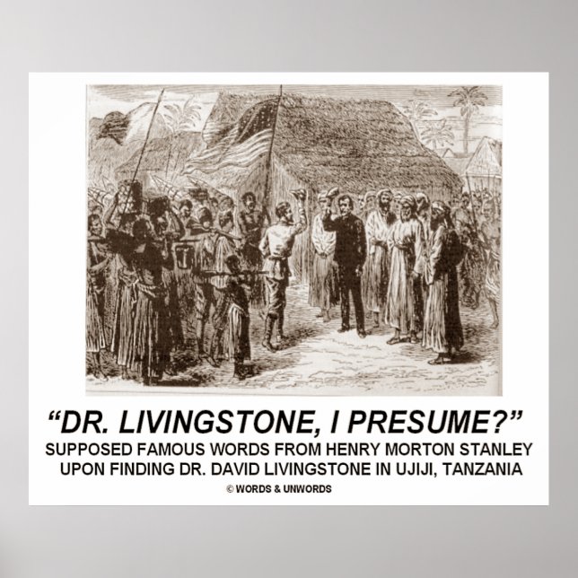 Dr Livingstone, försume? Poster (Framsidan)