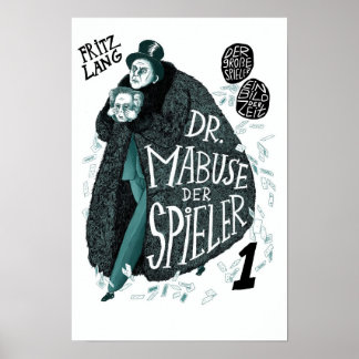 Dr Mabuse der Spieler 1922 Klassisk Film Poster