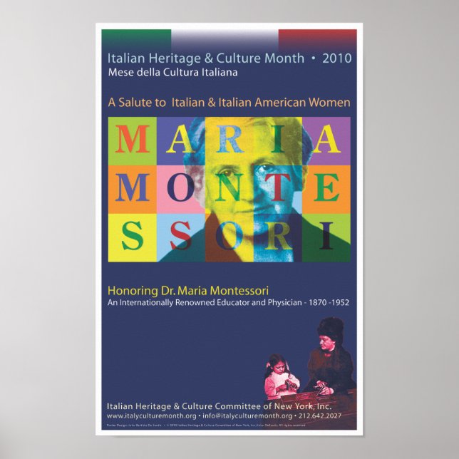 Dr Maria Montessori Poster (Framsidan)