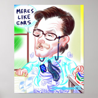 Dr Meres' Pension Caricature Poster 2014