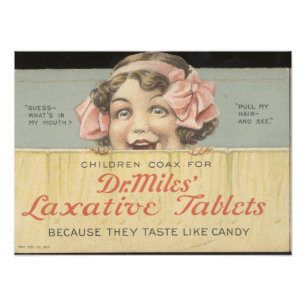 Dr Miles Laxative Tablets Ephemera Photo Print Fototryck