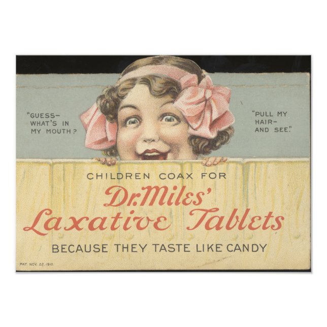Dr Miles Laxative Tablets Ephemera Photo Print Fototryck (Framsidan)