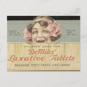 Dr Miles Laxative Tablets Ephemera Vykort